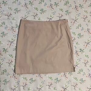VTG Ralph RL Khaki Beige Mini Skirt Cotton Fitted 6 Lightweight Preppy Academia